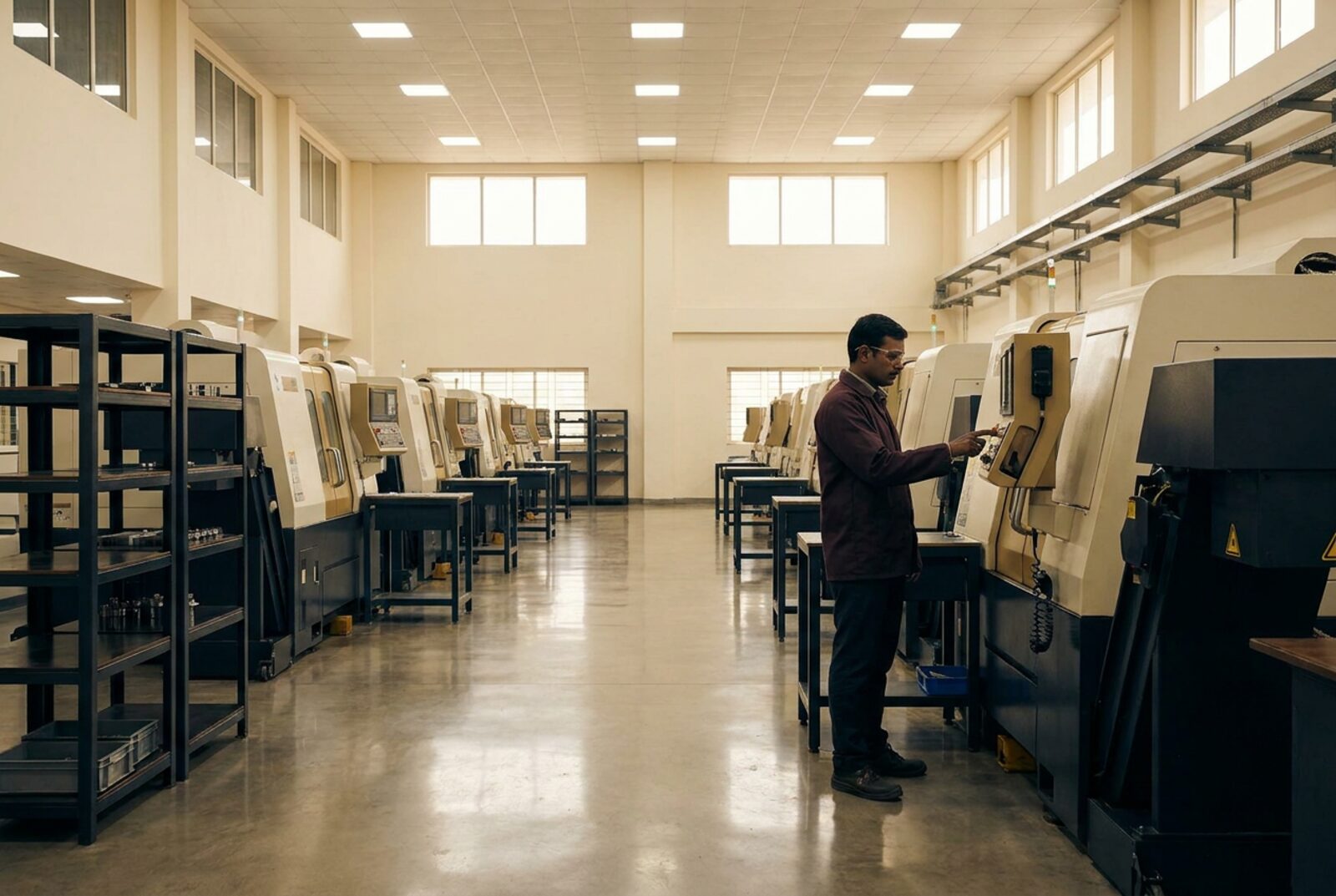 Industrial manufacturing facility interior in India